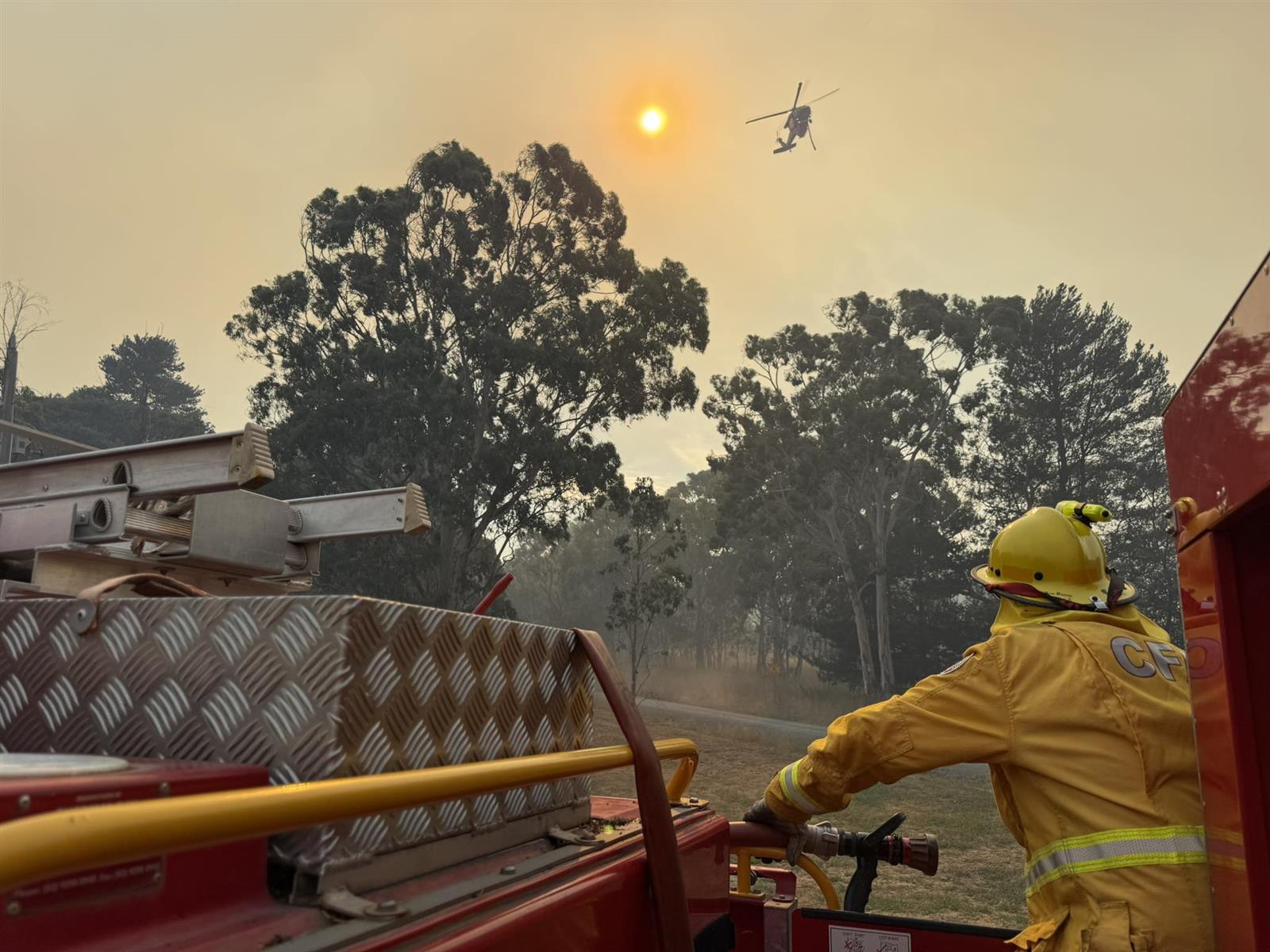 Yea Fire Brigade at the Longwood fire, January 2026